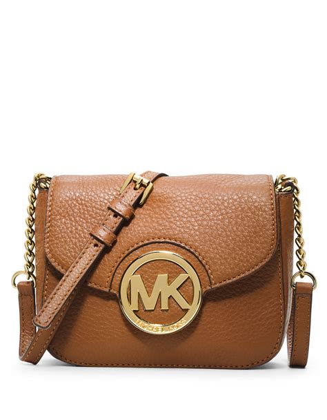 Michael Kors Fulton Womens Small Crossbody Handbag Brown